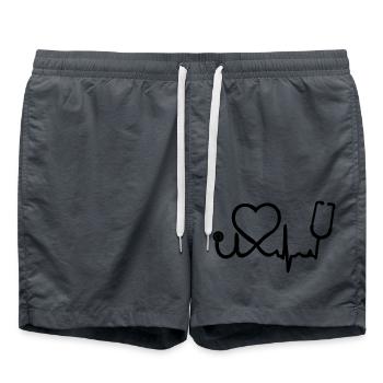 Doctor Doctor Nurse Heart Doctor Doctor Helper - Swim Trunks - anthracite - Front - AI Model Male 185 light (185cm)