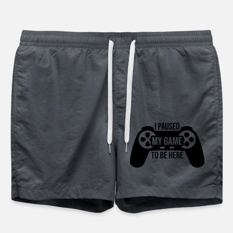 Game Paused Controller - Swim Trunks - anthracite