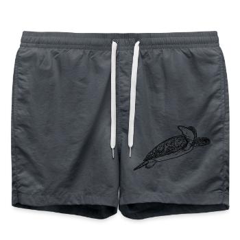 Tortue vintage élégante - Short de bain - charbon - Devant - AI Model Male 185 light (185cm)