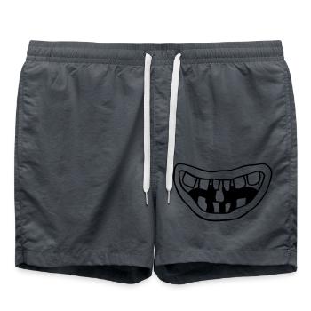 Design laughing monster mouth - Swim Trunks - anthracite - Front - AI Model Male 185 light (185cm)