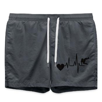 Parkour Läufer Extremsport Geschenk Parkourläufer - Badeshorts - Anthrazit - Vorne - AI Model Male 185 light (185cm)