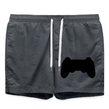 Silhouette Konsole Retro Controller - Badeshorts - Anthrazit - Vorne - AI Model Male 185 light (185cm)