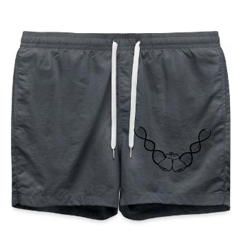 Boxen Kickboxen Boxer Kampfsport Kickboxer - Badeshorts - Anthrazit - Vorne - AI Model Male 185 light (185cm)
