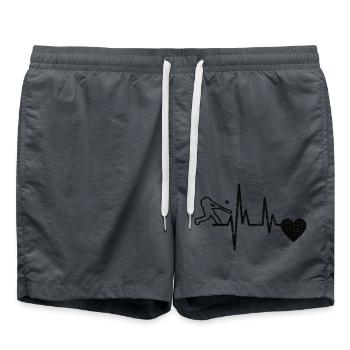Baseball Baseballspiel Geschenk Baseballliebhaber - Badeshorts - Anthrazit - Vorne - AI Model Male 185 light (185cm)