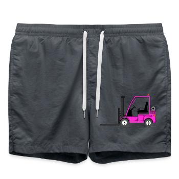 Stapler Gabelstabler Pink - Badeshorts - Anthrazit - Vorne - AI Model Male 185 light (185cm)