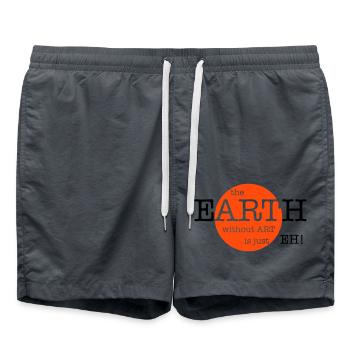 The Earth Without Art Is Just Eh - 2 Farben - Badeshorts - Anthrazit - Vorne - AI Model Male 185 light (185cm)