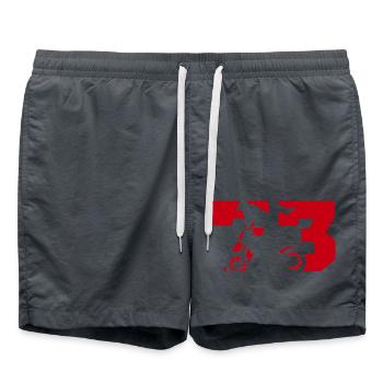 Moto 73 motard - Short de bain - charbon - Devant - AI Model Male 185 light (185cm)