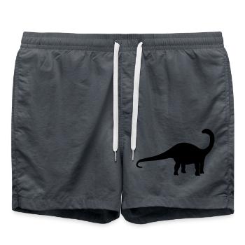 Dinosaure Apatosaurus - Short de bain - charbon - Devant - AI Model Male 185 light (185cm)