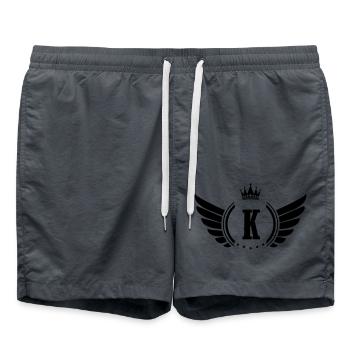 wappen k - Badeshorts - Anthrazit - Vorne - AI Model Male 185 light (185cm)
