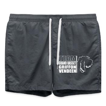 TEAM Grand Basset Griffon Vendeen Dogs Wilsigns - Swim Trunks - anthracite - Front - AI Model Male 185 light (185cm)