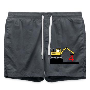 Excavatrice - Short de bain - charbon - Devant - AI Model Male 185 light (185cm)