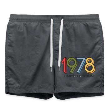 Vintage 1978 Limited Edition - Swim Trunks - anthracite - Front - AI Model Male 185 light (185cm)