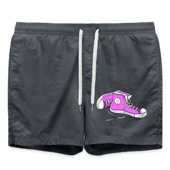 Chucks pink - Badeshorts - Anthrazit - Vorne - AI Model Male 185 light (185cm)