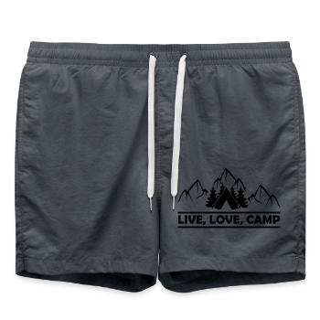 Live Love Camp - Swim Trunks - anthracite - Front - AI Model Male 185 light (185cm)