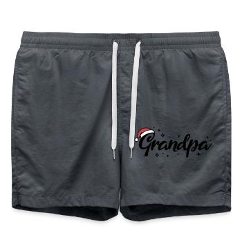 Chapeau de Père Noël Papi Papi - Short de bain - charbon - Devant - AI Model Male 185 light (185cm)