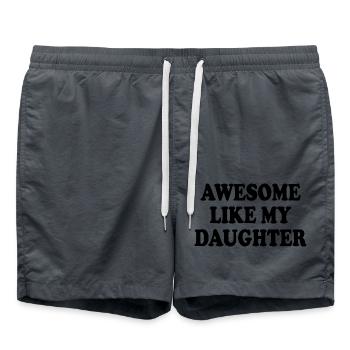 awesome like my daughter - Badeshorts - Anthrazit - Vorne - AI Model Male 185 light (185cm)