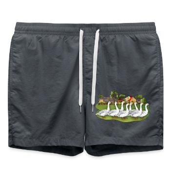 Geese - Swim Trunks - anthracite - Front - AI Model Male 185 light (185cm)