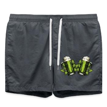 Beer glass hops - Swim Trunks - anthracite - Front - AI Model Male 185 light (185cm)