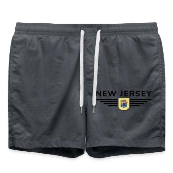 T-shirt de fan du New Jersey – Parfait pour les fans ! - Short de bain - charbon - Devant - AI Model Male 185 light (185cm)