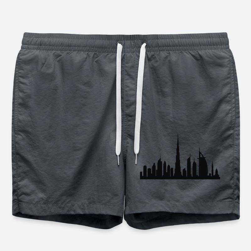 Dubai Skyline - Swim Trunks - anthracite