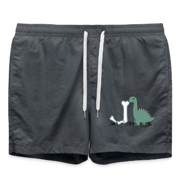 Letter J - Swim Trunks - anthracite - Front - AI Model Male 185 light (185cm)