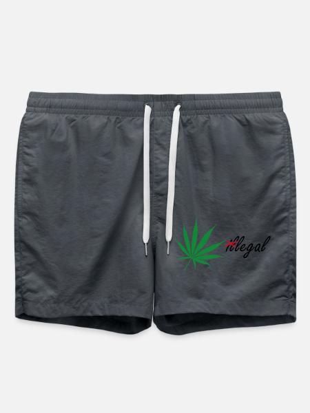 (il)legal Cannabis legalize it - Swim Trunks - anthracite