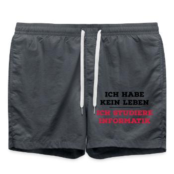 computer scientist - Swim Trunks - anthracite - Front - AI Model Male 185 light (185cm)