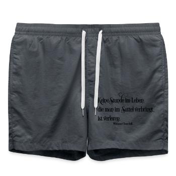 reiten - Badeshorts - Anthrazit - Vorne - AI Model Male 185 light (185cm)