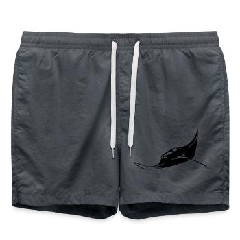 Fliegender Manta - Badeshorts - Anthrazit - Vorne - AI Model Male 185 light (185cm)