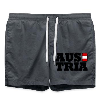 Austria - Swim Trunks - anthracite - Front - AI Model Male 185 light (185cm)