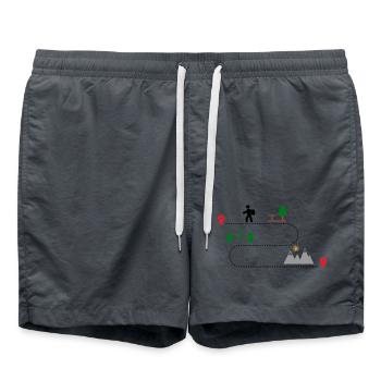wandern - Badeshorts - Anthrazit - Vorne - AI Model Male 185 light (185cm)