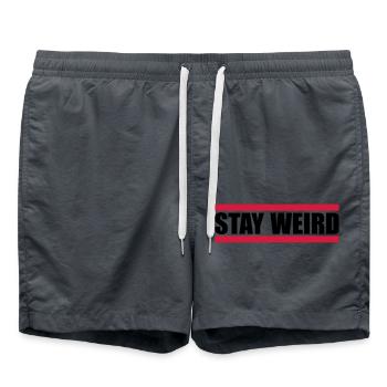 Funny Stay Weird - Swim Trunks - anthracite - Front - AI Model Male 185 light (185cm)