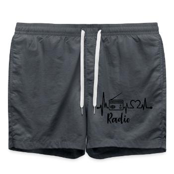 Radio Heartbeat - Badeshorts - Anthrazit - Vorne - AI Model Male 185 light (185cm)