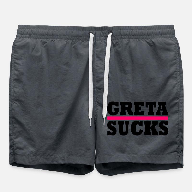 Greta sucks - Swim Trunks - anthracite