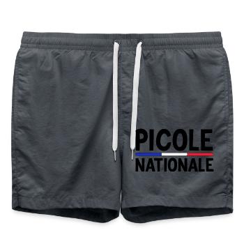 Picole Nationale Cadeau Humour Personnalisé - Short de bain - charbon - Devant - AI Model Male 185 light (185cm)