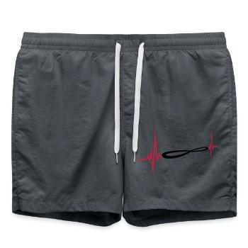 Puls Unendlich Symbol - Badeshorts - Anthrazit - Vorne - AI Model Male 185 light (185cm)