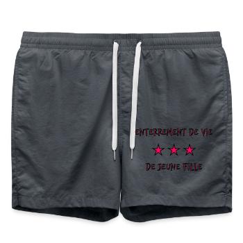 EVJF. JUST MARRIED. VIVE LES MARIES - Short de bain - charbon - Devant - AI Model Male 185 light (185cm)