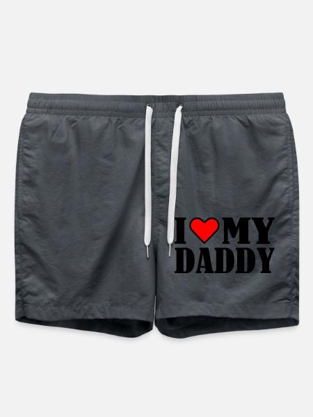 I love my daddy - Swim Trunks - anthracite
