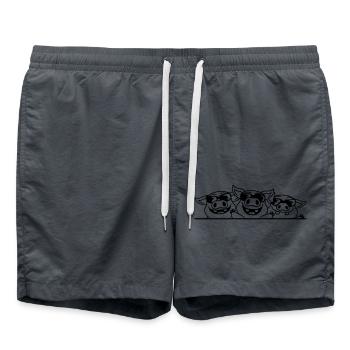 Funny Pig Crew Sunglasses - Swim Trunks - anthracite - Front - AI Model Male 185 light (185cm)