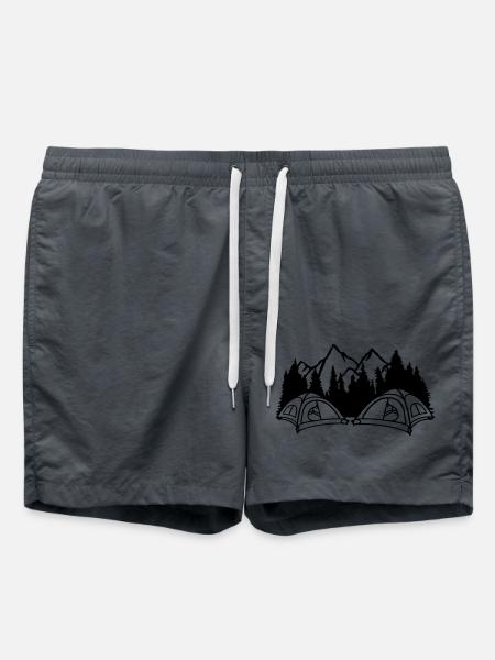 Mountain campers live outside - Swim Trunks - anthracite