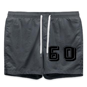 60 YEARS. 60th ANNIVERSARY. ANNIVERSARY 60 YEARS. 60 - Swim Trunks - anthracite - Front - AI Model Male 185 light (185cm)