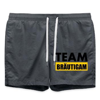Team bräutigam - Badeshorts - Anthrazit - Vorne - AI Model Male 185 light (185cm)