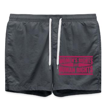 womens rights Feminist Zitat - Badeshorts - Anthrazit - Vorne - AI Model Male 185 light (185cm)