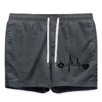 Tasse de café Café Cadeau Grain de café Caféine - Short de bain - charbon - Devant - AI Model Male 185 light (185cm)