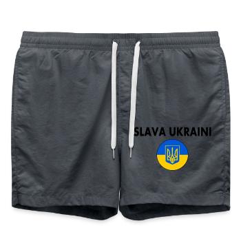 Slava ukraini - Badeshorts - Anthrazit - Vorne - AI Model Male 185 light (185cm)