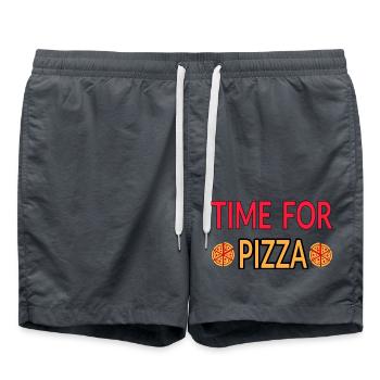 Pizza - Badeshorts - Anthrazit - Vorne - AI Model Male 185 light (185cm)