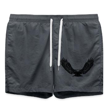 Eagles in flight for falconers and bird lovers - Swim Trunks - anthracite - Front - AI Model Male 185 light (185cm)