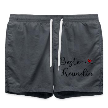 Beste Freundin - Badeshorts - Anthrazit - Vorne - AI Model Male 185 light (185cm)