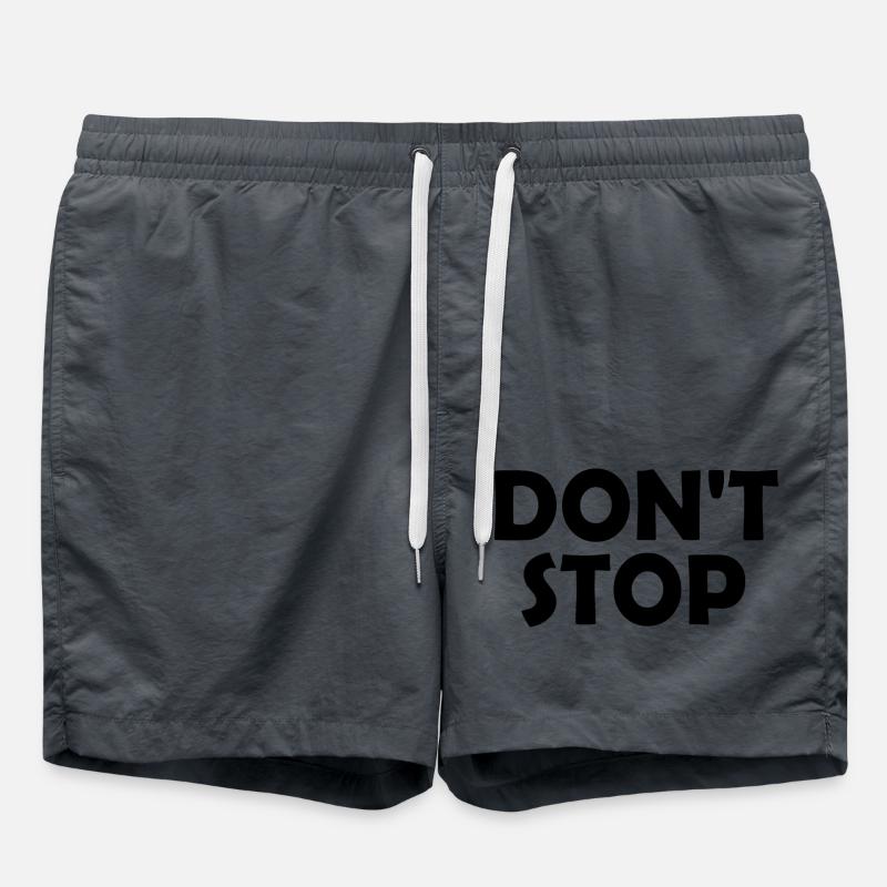 Dont stop - Badeshorts - Anthrazit