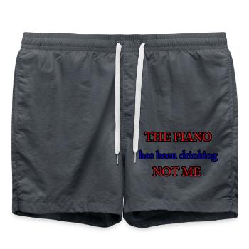 Klavier 05 - Badeshorts - Anthrazit - Vorne - AI Model Male 185 light (185cm)
